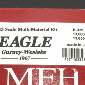 1円 Model Factory Hiro 1/43 EAGLE Gurney-Weslake 1967 マルチマテリアルキット 未組立品 保存箱付属の画像7