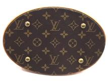 ルイヴィトン モノグラム バケット PM ポーチ付 ハンドバッグ レザー×PVC LOUIS VUITTON_画像5