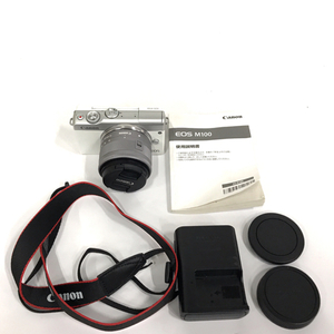 1円 Canon EOS M100 EF-M 15-45mm 1:3.5-6.3 IS STM ミラーレス一眼 デジタルカメラ