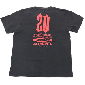 氷室京介 サイズ表記なし 20th anniversaryツアー2008 半袖 Tシャツ 黒×グレー系 他 黒×赤系 含 計2点 セットの画像7