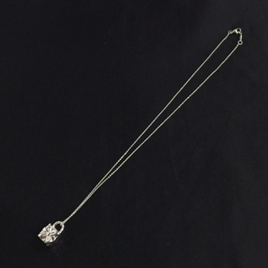 ティファニ― フラワーロック 南京錠モチーフ ネックレス SV925 全長約45.5cm 総重量約15.8g 付属品有り QR042-48の画像3