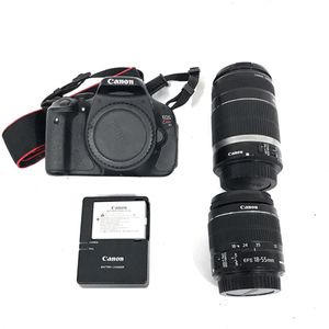 1円Canon Kiss X5 EF-S 55-250mm 1:4-5.6 18-55mm 1:3.5-5.6 IS II デジタル一眼レフカメラ L211140