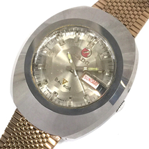 1円 ラドー 腕時計 BALBOA ラウンド デイデイト シルバーカラー金具 自動巻き メンズ 社外ベルト 稼働 RADO_画像1