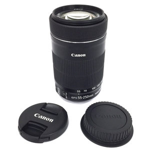 1円 Canon ZOOM LENS EF-S 55-250mm 1:4-5.6 IS STM カメラレンズ EFマウント オートフォーカス