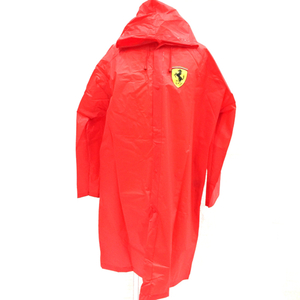 フェラーリ サイズ不明 長袖 レインコート ロゴ レイングッズ レインウェア 雨具 レッド Ferrari ショッパー付属