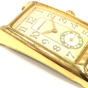 1円 ハミルトン 腕時計 フェイス 6240 クラシックモデル スモセコ GDカラー金具 クォーツ レディース HAMILTONの画像4