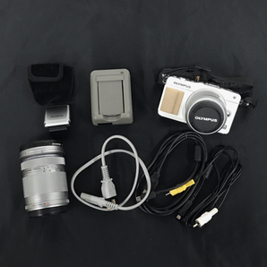 1円 OLYMPUS PEN Mini E-PM2 14-42mm 1:3.5-5.6 II R 40-150mm 1:4-5.6 ミラーレス一眼 デジタルカメラ L221017の画像1