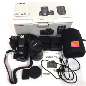 1円 Canon EOS Kiss X9 EF-S 18-55mm 1:4-5.6 IS STM 55-250mm 1:4-5.6 IS STM デジタル一眼レフ カメラ