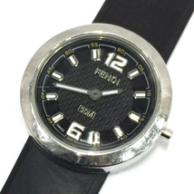 フェンディ 50M クォーツ 腕時計 レディース ブラック文字盤 ジャンク品 付属品あり ファッション小物 FENDI_画像1