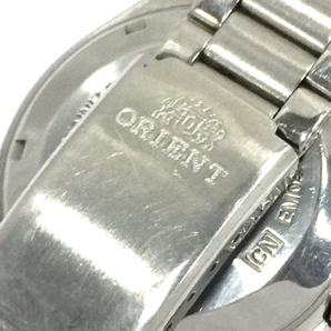 オリエント クリスタル 自動巻 オートマチック デイデイト 腕時計 EM04-4000 紫文字盤 メンズ ジャンク品 QR042-253の画像7