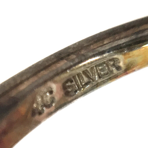 ヨンドシー 4°C SILVER リング 指輪 ストーン 11号 重量1.6g アクセサリー 服飾小物 保存ケース・箱付き 現状品の画像4