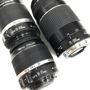 1円 Canon EOS Kiss X4 EF-S 18-55mm 1:3.5-5.6 IS 55-250mm 1:4-5.6 含む デジタル一眼レフ カメラ セット C281734の画像9