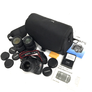 1円 Canon EOS Kiss X4 EF-S 18-55mm 1:3.5-5.6 IS 55-250mm 1:4-5.6 含む デジタル一眼レフ カメラ セット C281734の画像1