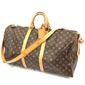 ルイヴィトン モノグラム キーポル 55 M41424 ハンドバッグ ブラウン ショルダー紐付 鍵欠品 LOUIS VUITTON QG043-49