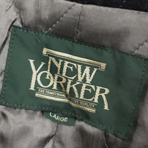 1円 ニューヨーカー サイズ L ウール混 長袖 コート ボタン アウター メンズ ネイビー系 紺系 NEW YORKER_画像6
