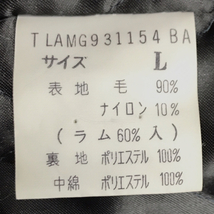 1円 ニューヨーカー サイズ L ウール混 長袖 コート ボタン アウター メンズ ネイビー系 紺系 NEW YORKER_画像5