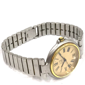 ダンヒル デイト クォーツ 腕時計 ゴールドカラー文字盤 ボーイズサイズ 未稼働品 純正ブレス DUNHILL QR042-295の画像6