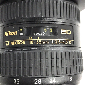 1円 Nikon AF NIKKOR 18-35mm 1:3.5-4.5 D カメラレンズ Fマウント オートフォーカス C301458の画像3