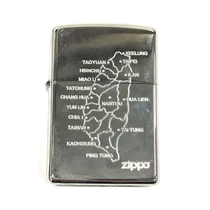 ジッポー オイルライター 喫煙具 台湾 TAIWAN MAP シルバーカラー金具 約5.5×3.8cm 箱付 ZIPPO QR043-428の画像2