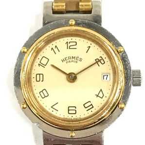 エルメス クリッパー デイト クォーツ 腕時計 レディース 純正ブレス 未稼働品 ファッション小物 HERMESの画像2