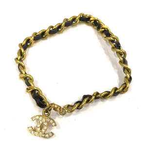 1 jpy Chanel chain bracele here Mark Stone Gold color metal fittings total length approximately 23cm 95P stamp CHANEL