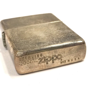 1円 ジッポー オイルライター 喫煙具 無地 STERLING 2000 サイズ約5.5×3.8cm ケース付き ZIPPOA11378の画像8