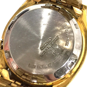 セイコー 5 デイデイト 自動巻 オートマチック 腕時計 メンズ ゴールドカラー文字盤 稼働品 7009-3110 SEIKOの画像2