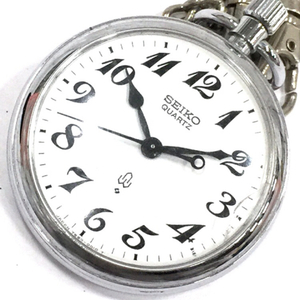  Seiko quartz pocket watch white face not yet operation goods men's brand miscellaneous goods 7550-0010 SEIKO QR043-126