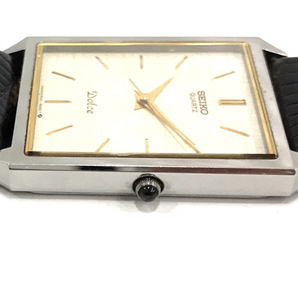 セイコー 腕時計 9521-5050 ドルチェ スクエア 3針 コンビカラー金具 クォーツ メンズ 社外レザーベルト SEIKOの画像2