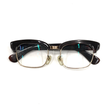 べっ甲 鼈甲フレーム 眼鏡 メガネ アイウェア レンズ有り 度有り ゴールドカラー金具_画像2