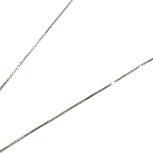 パール 真珠 1Pストーン ネックレス シルバー刻印 チェーン K18WG刻印 全長約44.5cm 総重量約5.6g アクセサリーの画像6
