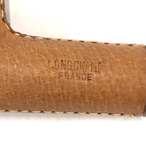 ロンシャン パイプ 喫煙具 レザー ブラウン×ブラック 全長約14cm フランス製 付属品有り LONGCHAMP_画像2