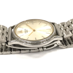 セイコー クレドール クォーツ 腕時計 シルバーカラー文字盤 メンズ 8J81-6A30 社外ブレス 未稼働品 SEIKOの画像3