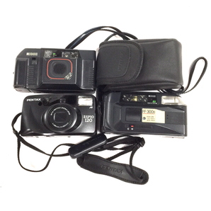 RICOH TF-500D FF-300D PENTAX ESPIO 120 コンパクトフィルムカメラ 3点 セットの画像1