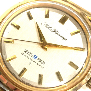 送料360円 セイコー フェアウェイ J13048 手巻き 機械式 腕時計 メンズ 稼働品 社外ブレス SEIKO 同梱NGの画像1