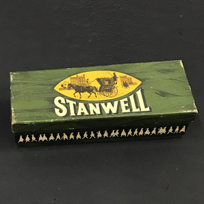 スタンウェル 33 パイプ 全長約13.5cm 喫煙具 喫煙グッズ ブラウン×ブラック系 保存箱付き STANWELL QR043-30の画像7