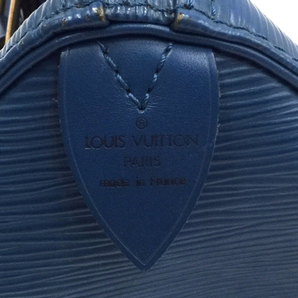 ルイヴィトン エピ スピーディ30 M43005 ハンドバッグ ミニボストン ブルー パドロック付き LOUIS VUITTON QR044-329の画像6