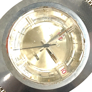 1円 ラドー 腕時計 DIASTAR ラウンド デイト 3針 シルバーカラー金具 自動巻き メンズ 社外ベルト 稼働 ジャンク