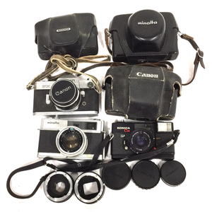 1円 Canon FX/KONICA C35/Minolta HI-MATIC 7 等 含む フィルム カメラ レンズ 等 まとめ セット A11382