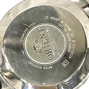 オリエント デイト オートマチック 腕時計 ラウンドフェイス 稼働品 社外ベルト 純正尾錠 QR044-26の画像2