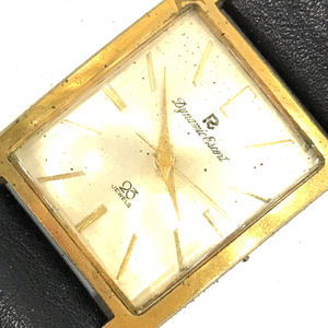 リコー ダイナミックエスコート 手巻き 機械式 腕時計 ジャンク品 メンズ スクエアフェイス RICOH QR044-84