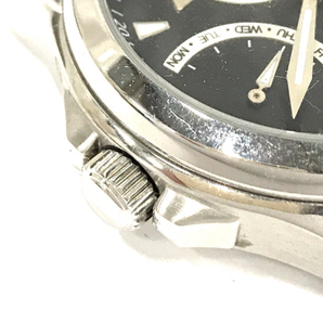 フルボ 自動巻 オートマチック 腕時計 メンズ ブラック文字盤 不動 ジャンク品 ファッション小物 Furbo QR044-86の画像3