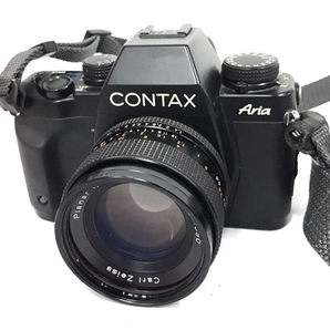 1円 CONTAX Aria Carl Zeiss Planar 1.4/50 T* 一眼レフ フィルムカメラ マニュアルフォーカスの画像2