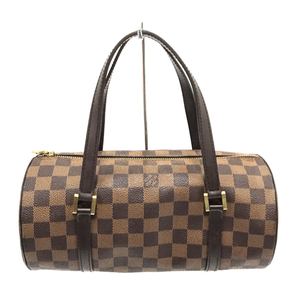 ルイヴィトン N51304 ダミエ パピヨン ハンドバッグ ファスナー開閉 レディース ブラウン系 LOUIS VUITTON QG044-55の画像2