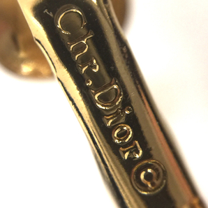 クリスチャンディオール イヤリング 両耳 CDロゴ ラインストーン ゴールドカラー 服飾小物 保存ケース付 QR044-115の画像5