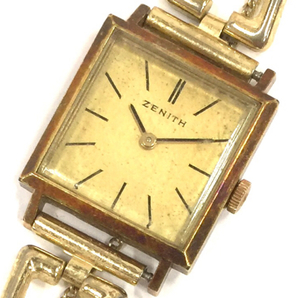 ゼニス 手巻き 機械式 腕時計 レディース 稼働品 ゴールドカラー文字盤 レディース ファッション小物 QR044-46の画像1