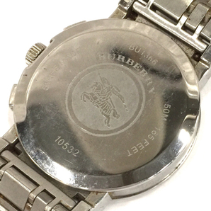 バーバリー デイト クォーツ 腕時計 BU1366 メンズ ブラック文字盤 未稼働品 純正ブレス BURBERRY QR044-72の画像2