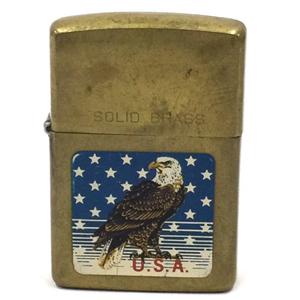 送料360円 ジッポー SOLID BRASS U.S.A. イーグル オイルライター 喫煙具 喫煙グッズ ZIPPO 同梱NG