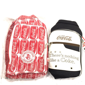 コカ・コーラ CC-207-SC シューズケース タグ付き 他 ジャックバニー×コカ・コーラ コラボ 赤×白系 含 計2点 セット