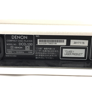 DENON DCD-100 COMPACT DISK PLAYER CDプレーヤー オーディオ機器 通電動作確認済の画像7